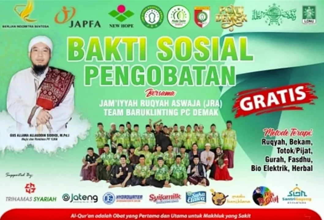 Jamiyah Ruqyah Aswaja (JRA) Kabupaten Demak Gelar Praktek Pengobatan Gratis Saat Konferensi Berlangsung