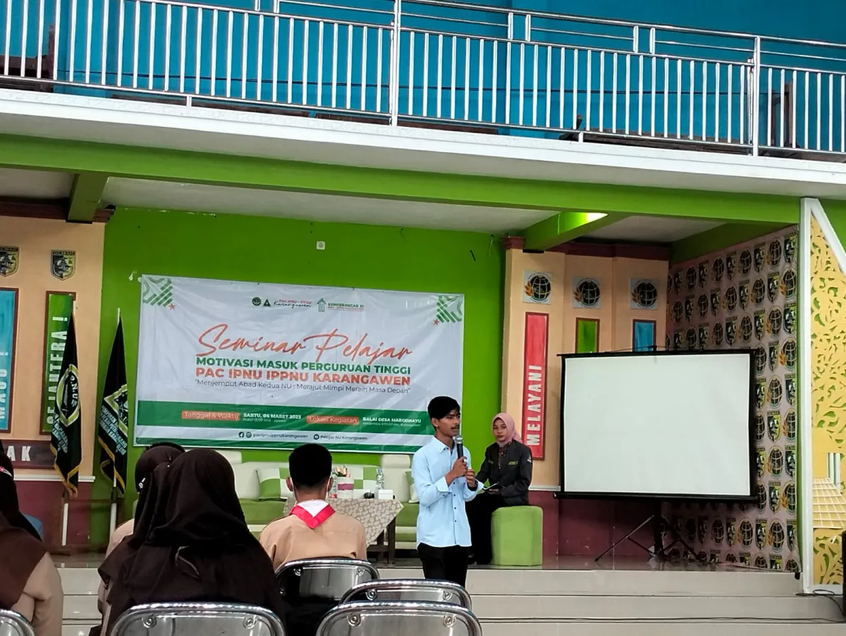 Berikan Motivasi Masuk Perguruan Tinggi; PAC IPNU-IPPNU Karangawen Gelar Seminar Pelajar