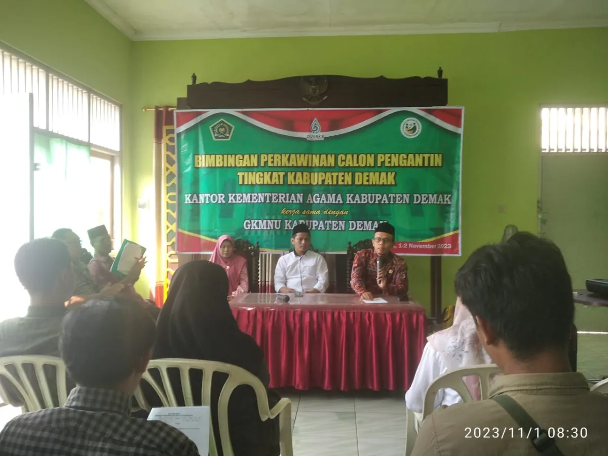 Ciptakan Keluarga Tangguh, Kemenag Demak Gandeng GKMNU Gelar Bimbingan Perkawinan