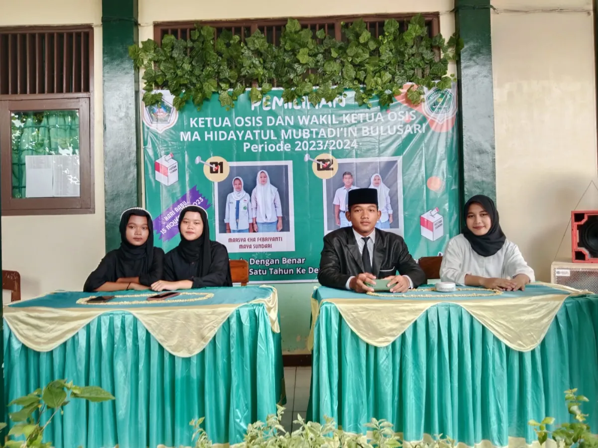 Implementasi P5, MA Hidayatul Mubtadiin Selenggarakan Pilihan Ketua Osis Dan Bazar Produk Siswa