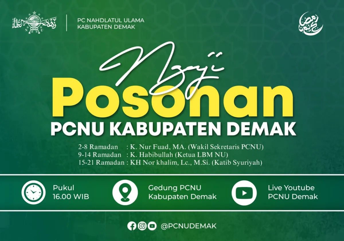 Hidupkan Ramadan, PCNU Demak Gelar Ngaji Posonan Untuk Umum