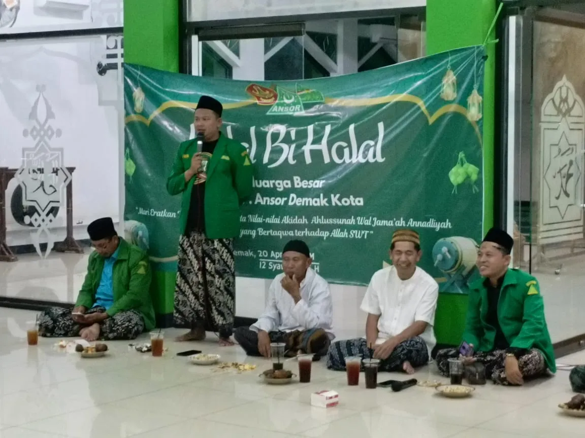 Kokohkan Silaturahmi, PAC GP Ansor Demak Gelar Halal Bihalal