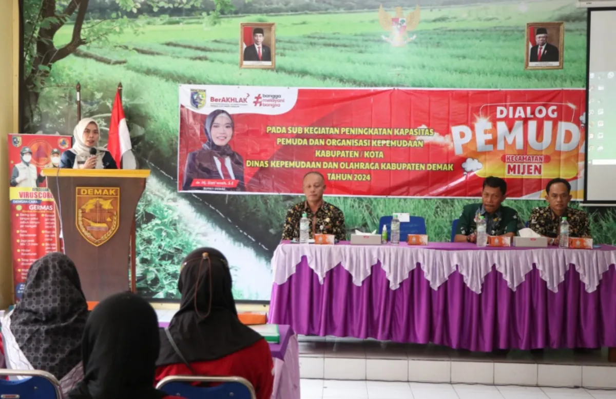 Hadiri Dialog Pemuda Mijen, Bupati Demak: Pemuda Aset Penerus Perjuangan Cita-cita