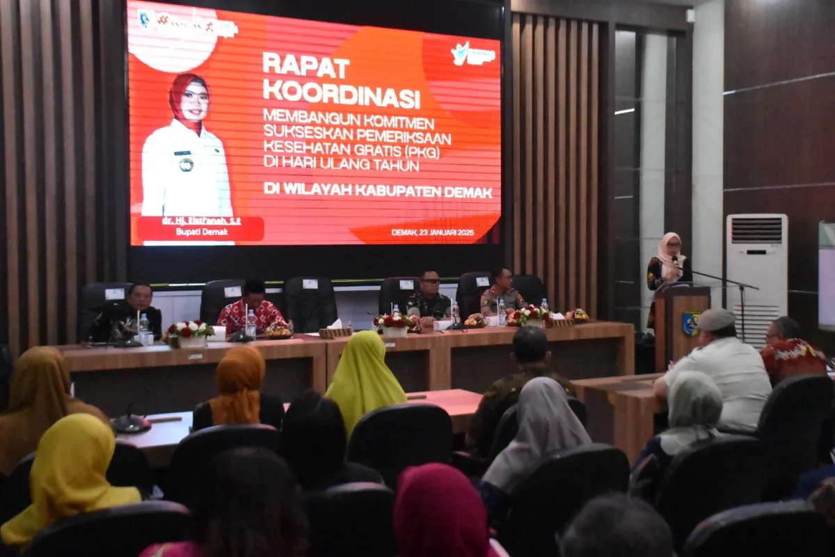 Bupati Demak Hadiri Rakor Membangun Komitmen Sukseskan Pemeriksaan Kesehatan Gratis