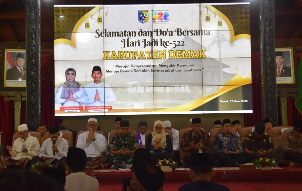 Peringati Hari Jadi ke-522, Pemkab Demak Gelar Selamatan dan Doa Bersama