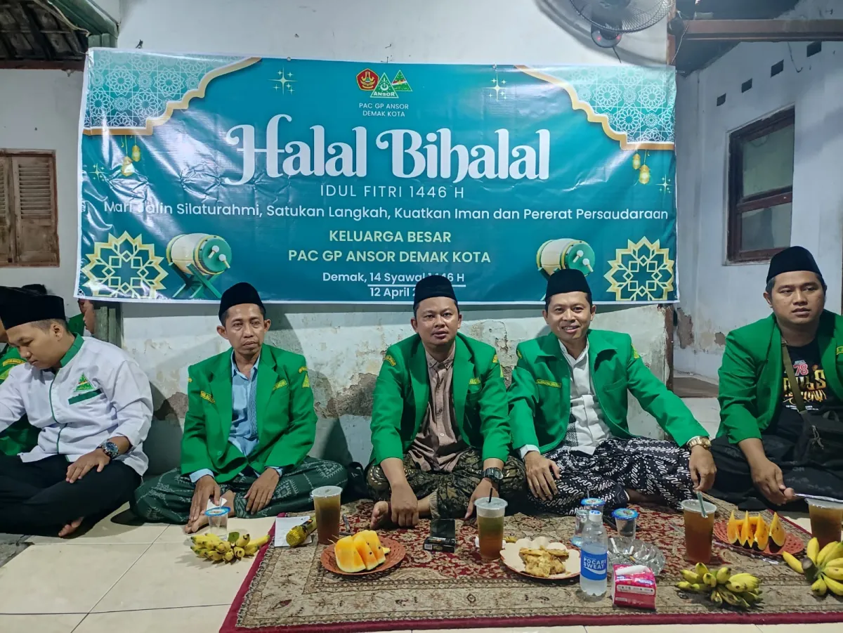 Perkuat Jalinan Silaturahmi, Keluarga Besar PAC GP Ansor Demak Kota Gelar Halal Bihalal