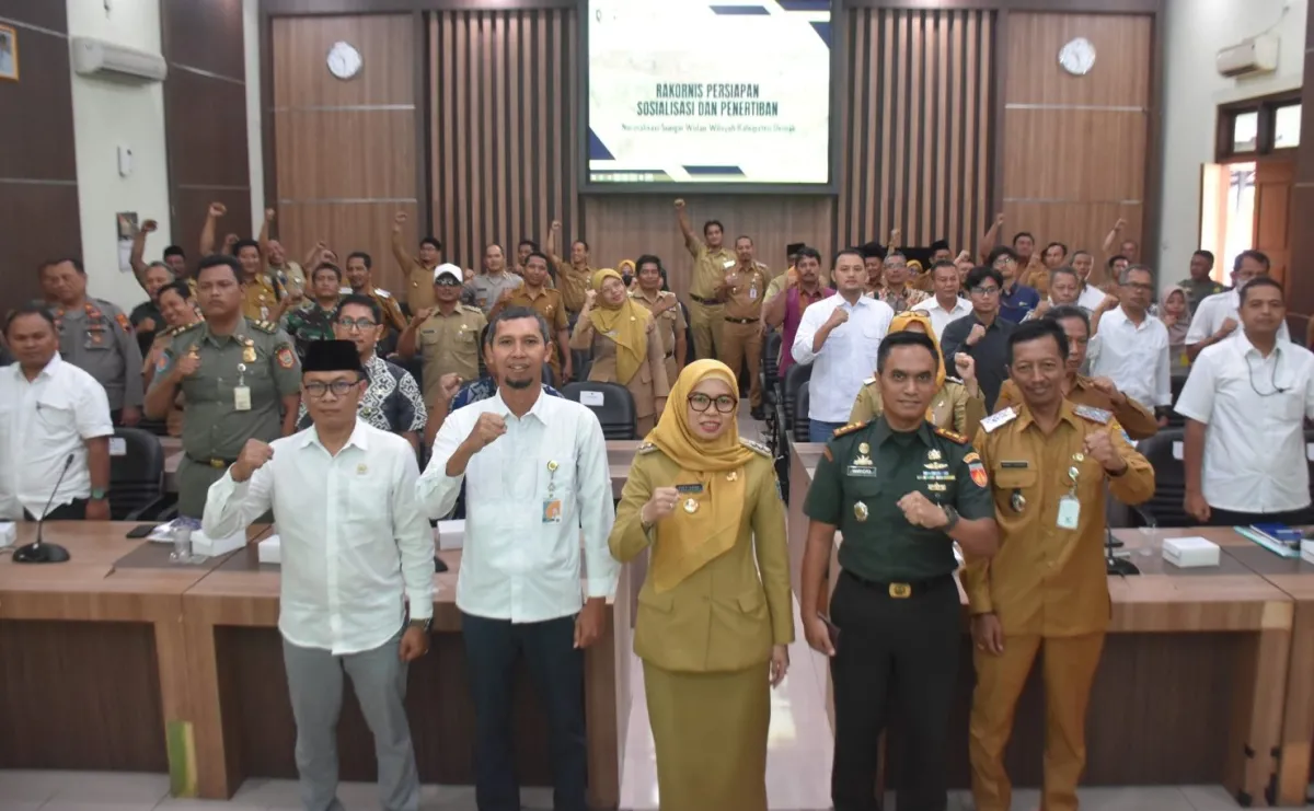 Pemkab Demak Gelar Koordinasi Teknis Persiapan Penertiban Pekerjaan Normalisasi Sungai Wulan