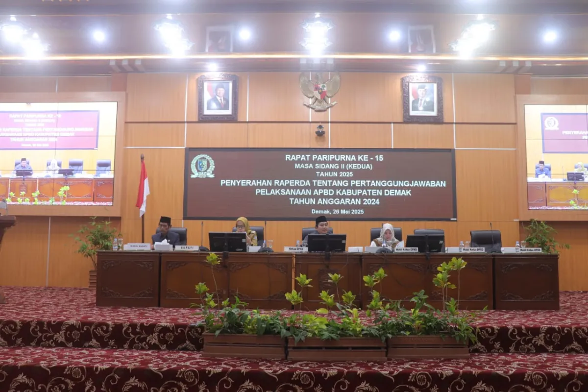 Raih Opini WTP, Bupati Demak Sampaikan Pertanggungjawaban APBD ke DPRD
