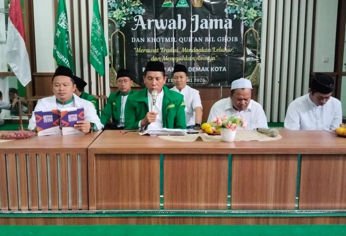 PAC GP Ansor Demak Kota Gelar Arwah Jama’ di Kantor PCNU Demak