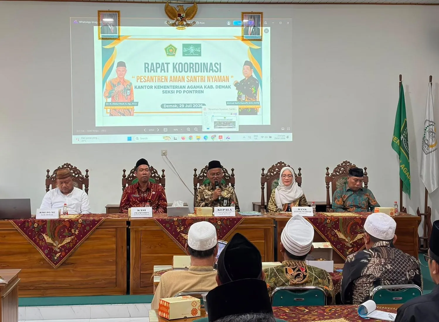 Perkuat	Komitmen	Perlindungan	Santri,	RMI	NU	Demak	dan Kemenag Konsolidasikan Pengasuh Pesantren Se-Kabupaten Demak