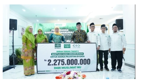 Melalui LAZISNU Muslimat NU Kembali Salurkan Donasi untuk P4lestina 2 Miliar Rupiah lebih