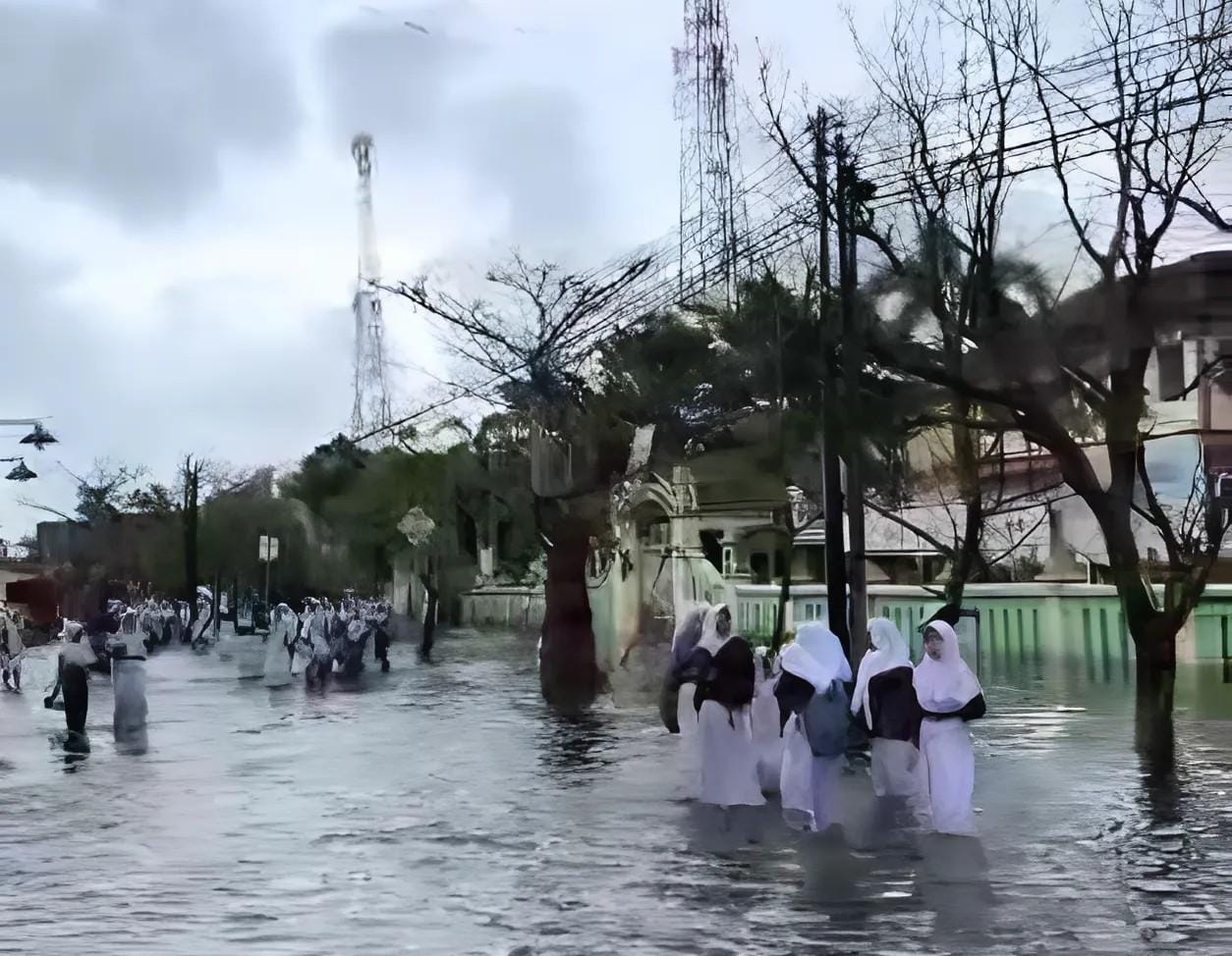 Drainase Buruk dan Rob Tinggi, Banjir Bonang Semakin Meluas