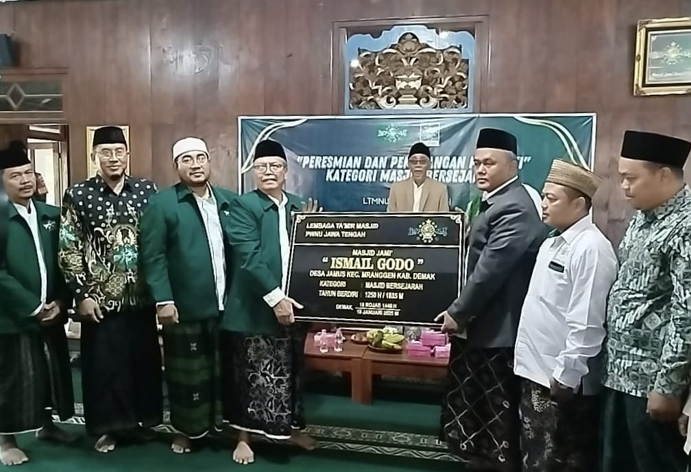 Peresmian Dan Pemasangan Prasasti Masjid Godo Di Desa Jamus Mranggen Sebagai Masjid NU
