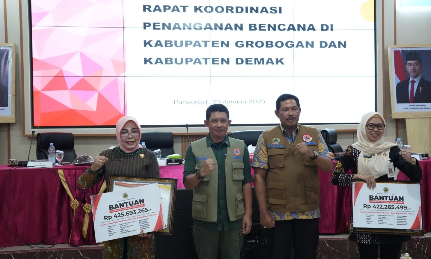 Bupati Eisti’anah Hadiri Rapat Koordinasi Penanganan Banjir di Jawa Tengah
